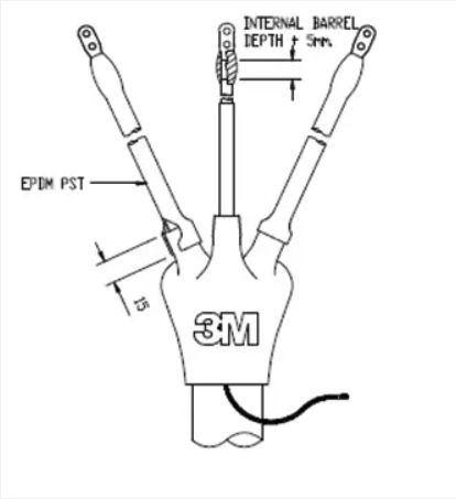 LV 3M Cold Shrink Straight Joint