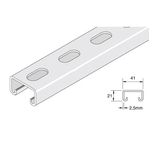 Image for Slotted Steel Channel